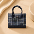 WuZetian Premium Navy Blue Black White Multi Color Croc-Texture Handbag – Elegant & Everyday Stylish