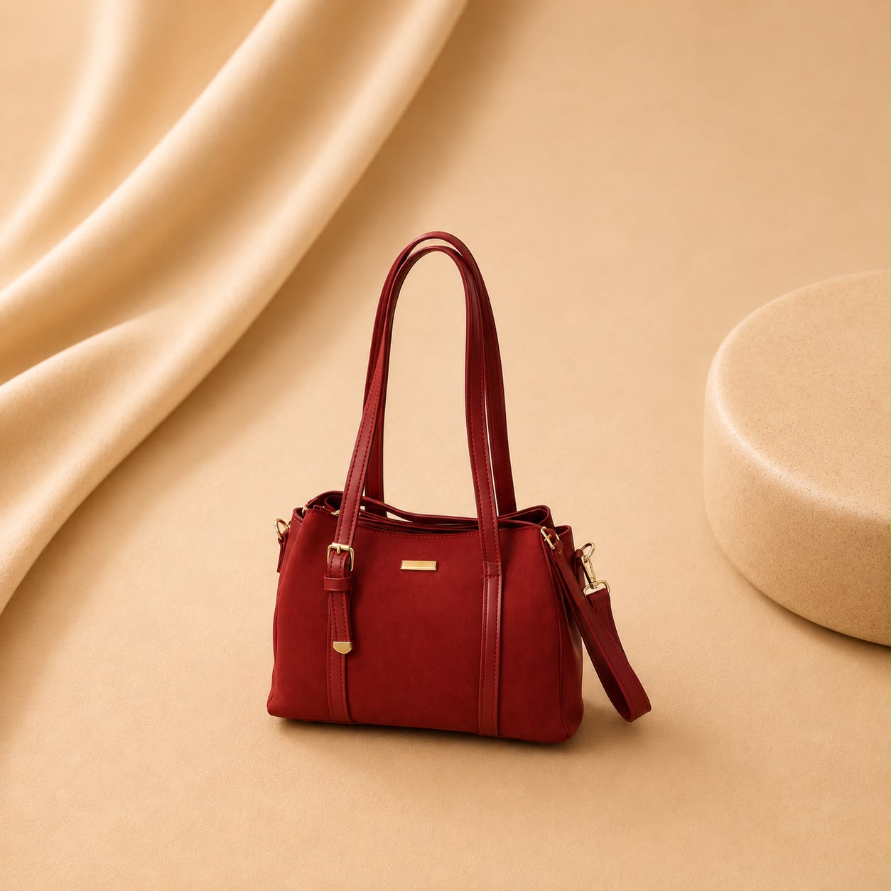 WuZetian Luxury Classic Rose Gold Quilted Handbag for Women | Bamboo Handle Tote