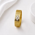 WuZetain Luxury Gold Plated Crystal Bracelet for Women | Stainless Steel Designer Bangle