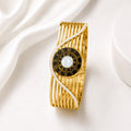 WuZetain Luxury Gold Plated Crystal Bracelet for Women | Stainless Steel Designer Bangle