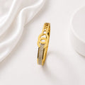WuZetain Luxury Gold Plated Crystal Bracelet for Women | Stainless Steel Designer Bangle
