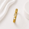WuZetain Luxury Gold Plated Crystal Bracelet for Women | Stainless Steel Designer Bangle
