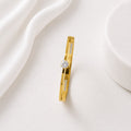 WuZetain Luxury Gold Plated Crystal Bracelet for Women | Stainless Steel Designer Bangle