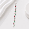 WuZetain Luxury Silver Plated Multi Color Crystal Bracelet for Women | Stainless Steel Designer Bangle