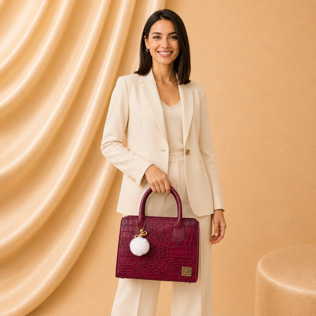 WuZetian Premium Red-Texture Handbag – Elegant & Everyday Stylish