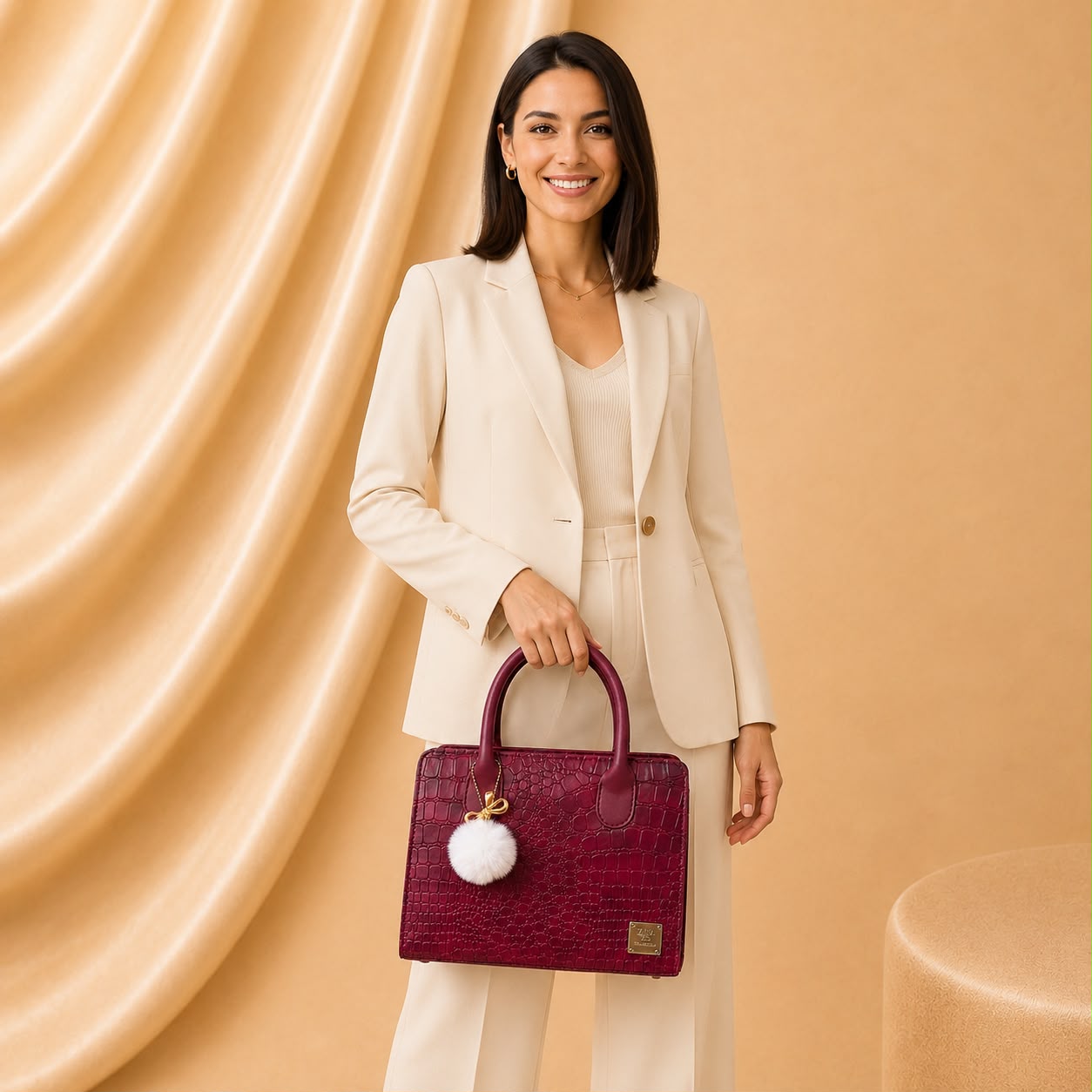 WuZetian Premium Red-Texture Handbag – Elegant & Everyday Stylish