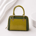 WuZetian Elegant Olive Green Structured Handbag for Women | Top Handle & Shoulder Bag