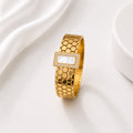 WuZetian Premium Gold-Finish Rectangle Dial Bracelet
